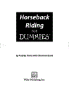 Horseback Riding For Dummies