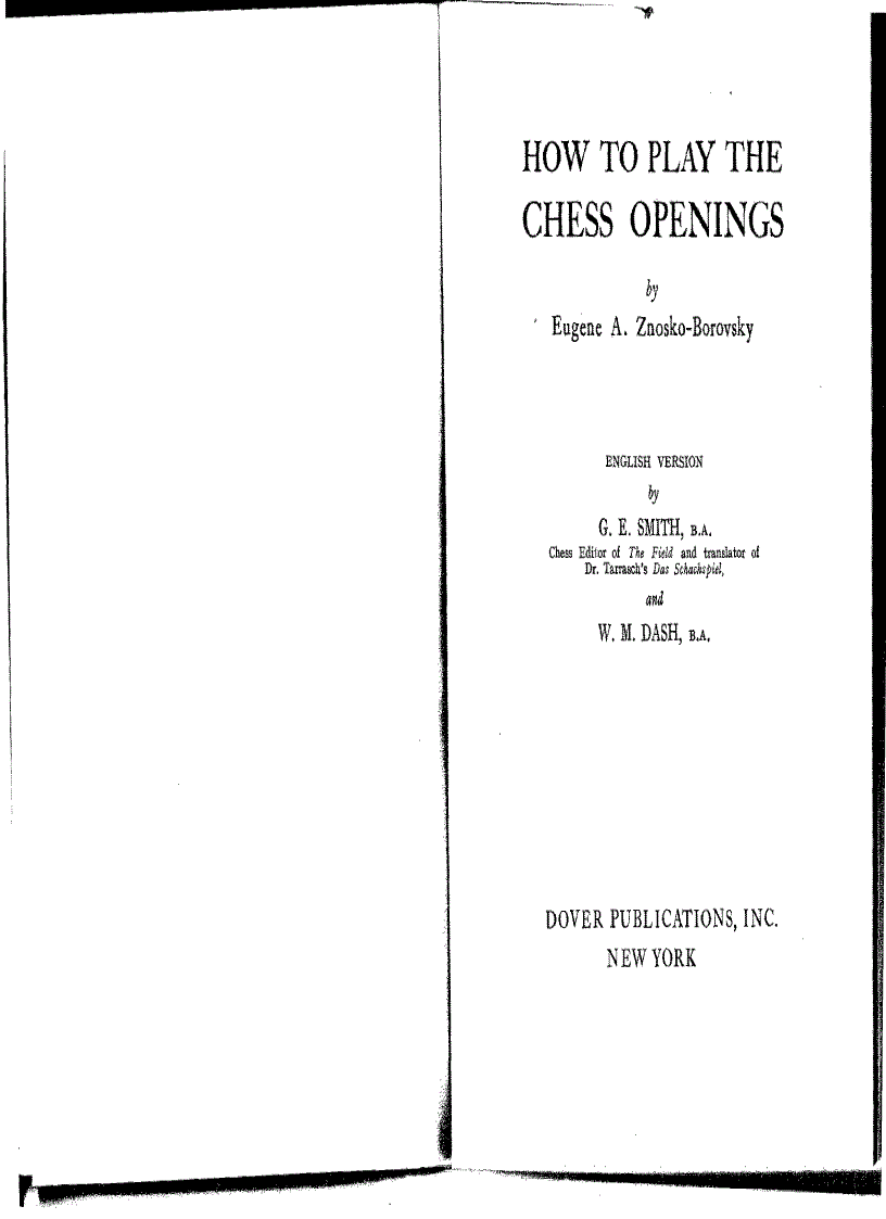 How to Play the Chess Openings