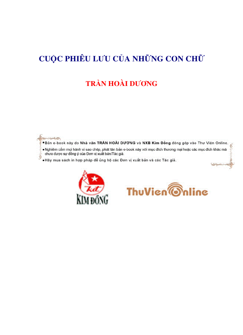 Cuộc phiêu lưu của những con chữ