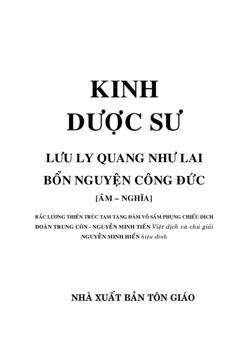 Kinh Dược Sư