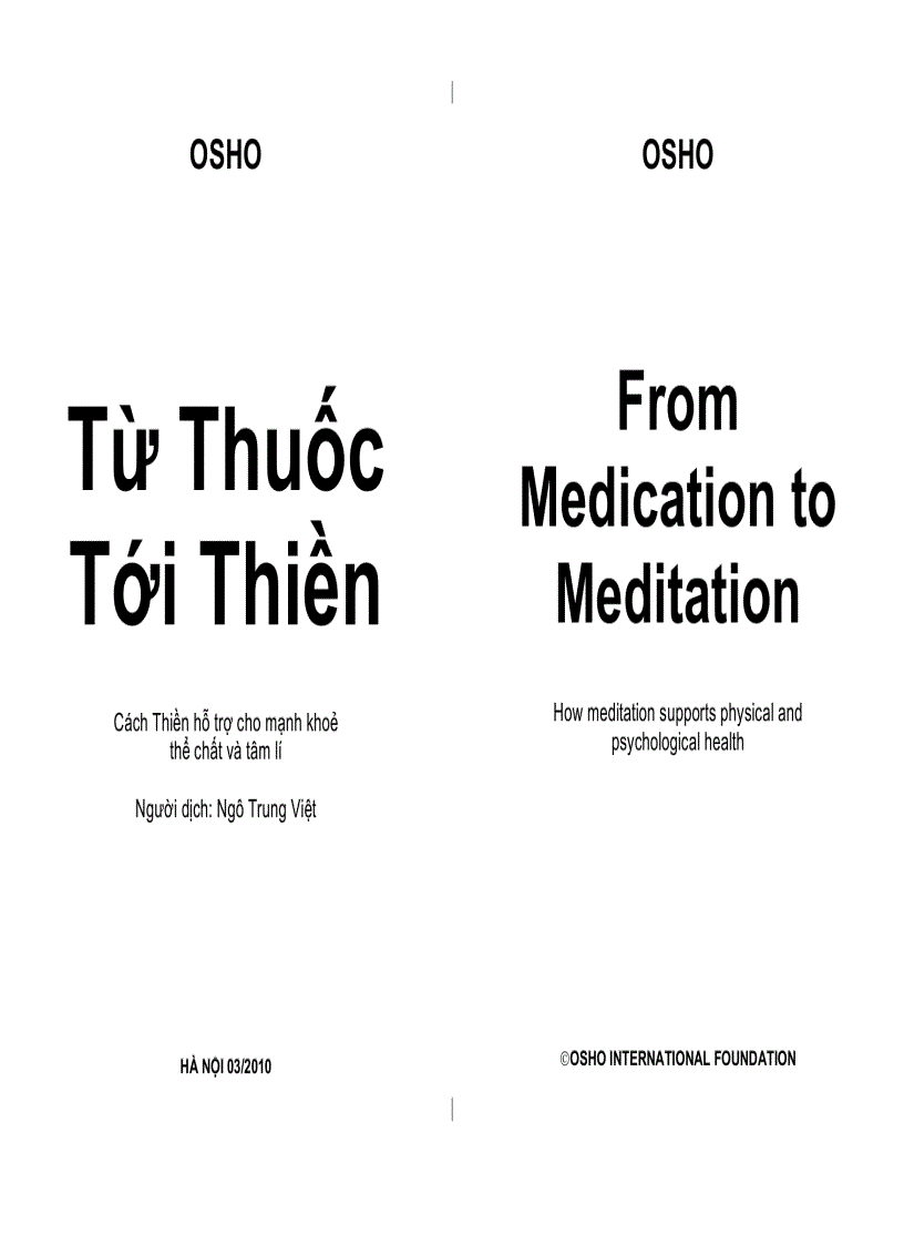 Từ Thuốc Tới Thiền