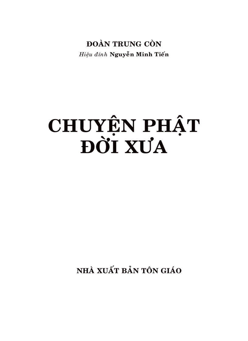 Chuyện Phật đời xưa