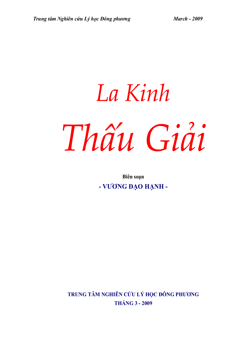 La kinh thấu giải