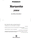 Frommer s Toronto 2004