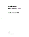 Psychology A Self Teaching Guide