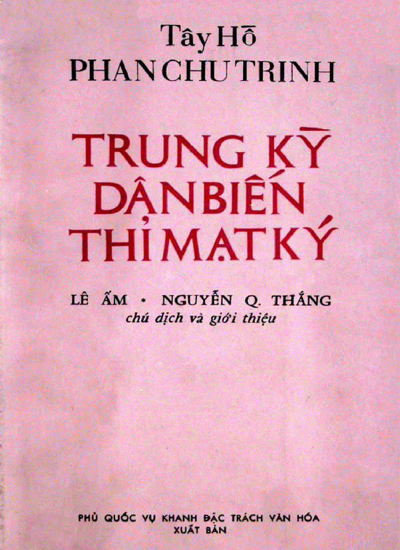 Trung kỳ dân biến thỉ mạt ký Xuất bản 1973