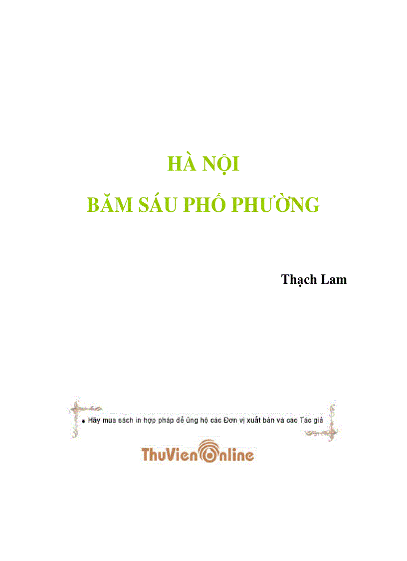 Hà Nội băm sáu phố phường