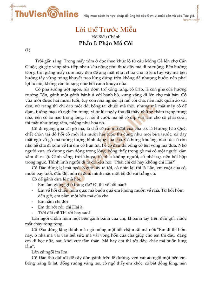 Lời thề trước Miễu