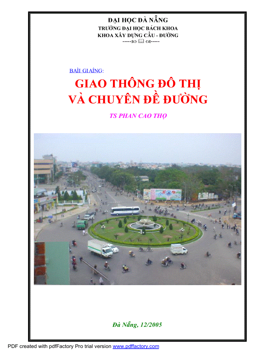 Giao thông đô thị và chuyên đề đường