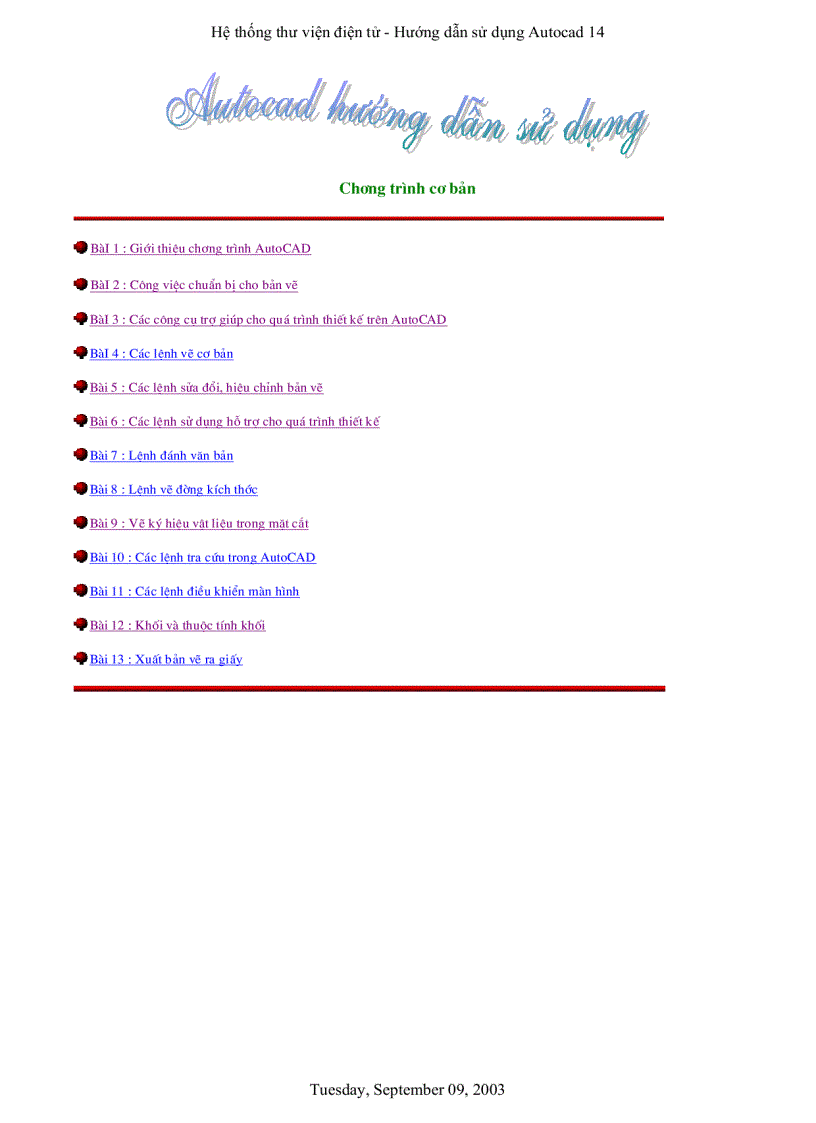 Hướng dẫn sử dụng AutoCAD 14