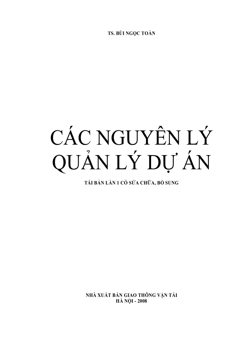 Các Nguyên Lý Quản Lý Dự Án Xây Dựng