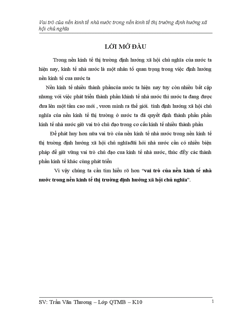 Vai trò của nền kinh tế nhà nước trong nền kinh tế thị trường định hướng xã hội chủ nghĩa 1
