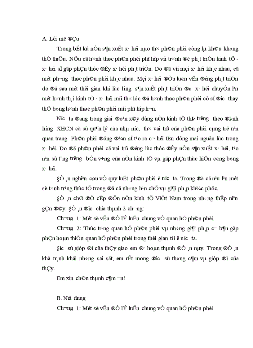 Quy luật phân phối ở Việt Nam