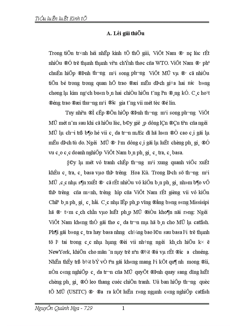 Catfish và cuộc chiến catfish chống lại việc nhập khẩu cá tra cá basa vào thị trường Mĩ