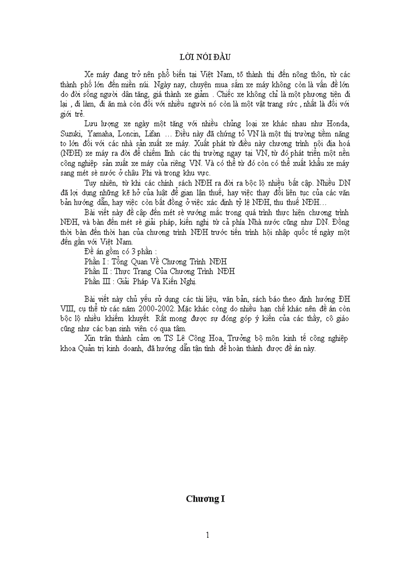 Thực Trạng Của Chương Trình NĐH 1