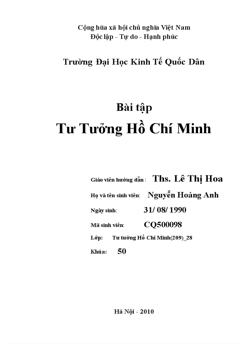 Tính nhân văn trong con người Chủ Tịch Hồ Chí Minh