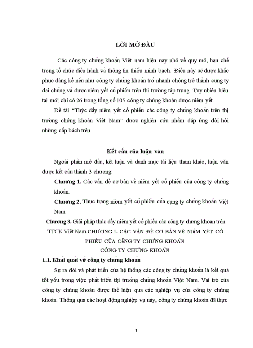 Thúc đẩy niêm yết cổ phiếu các công ty chư ng khoa n trên thị trường chứng khoán Việt Nam 1