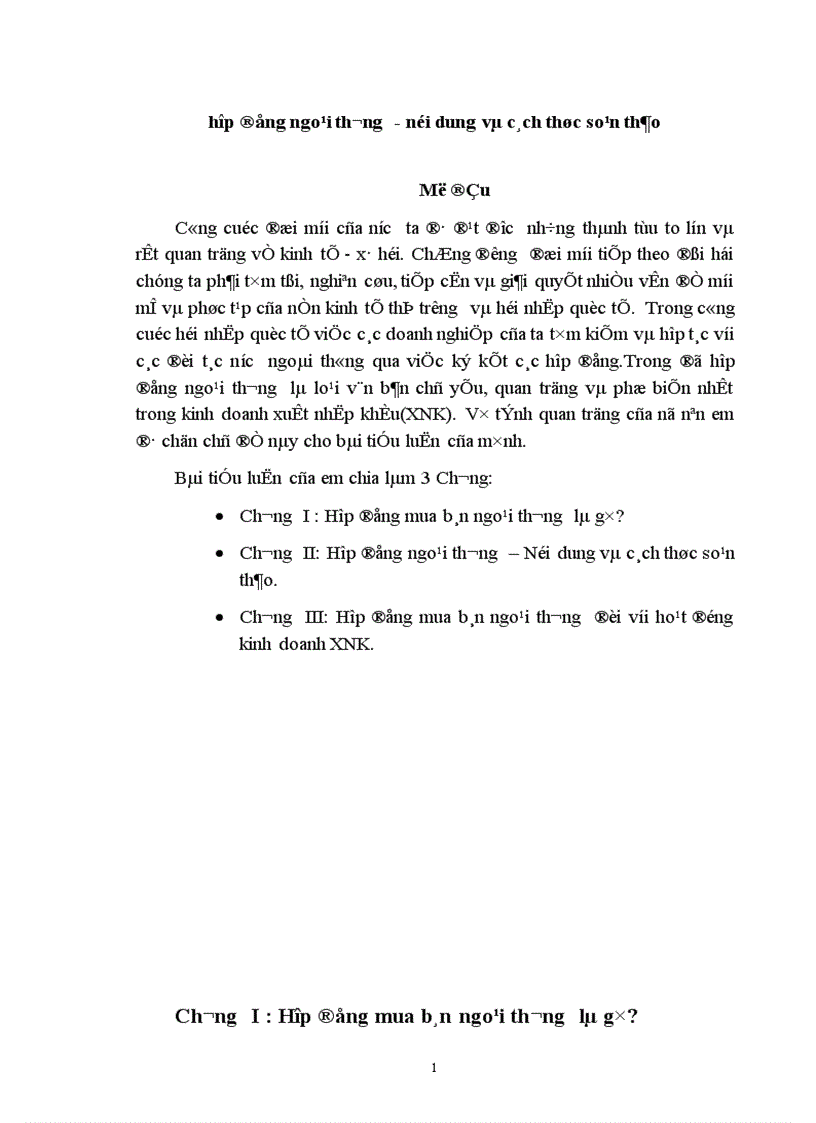 Hợp đồng ngoại thương - nội dung và cách thức soạn thảo