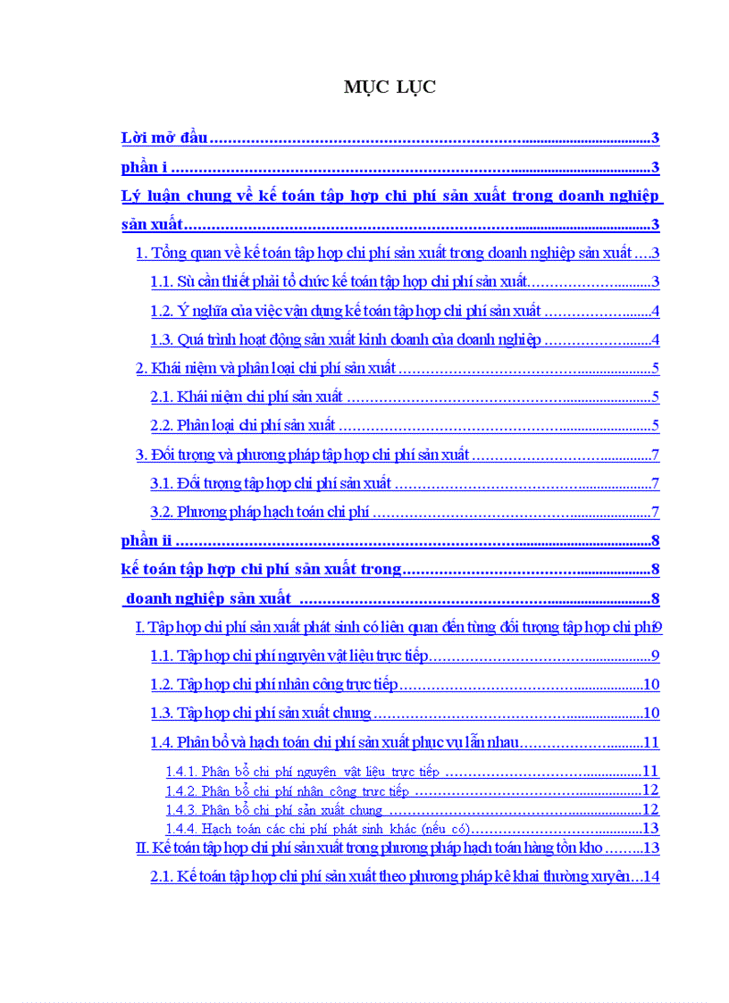 Kế toán tập hợp chi phí sản xuất trong doanh nghiệp sản xuất 1