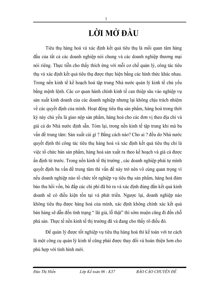 Hoàn thiện kế toán bán hàng và xác định kết quả kinh doanh tại Công ty TNHH Thương mại và Dịch vụ Hoà Hiệp