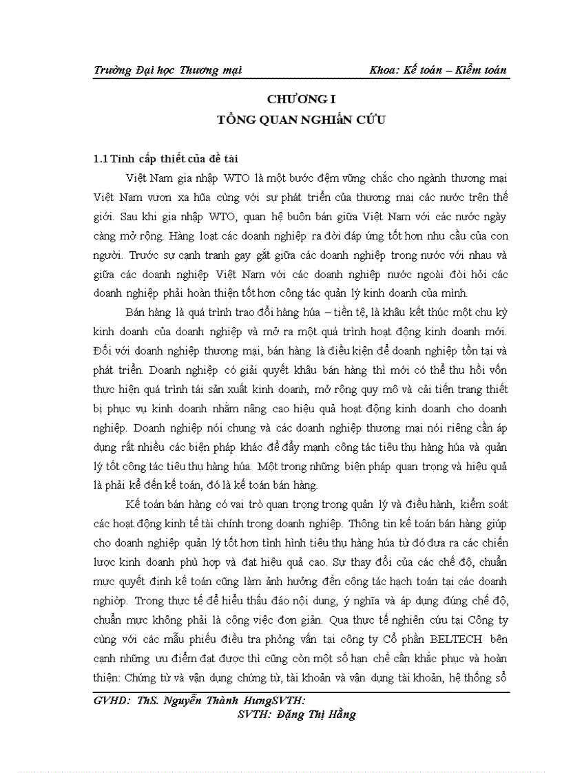 Kế toán bán hàng COD tại công ty cổ phần BELTECH 1