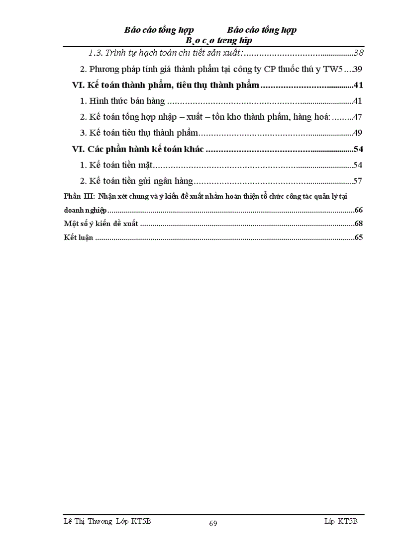 Thực trạng tổ chức kế toán của công ty dược thú y