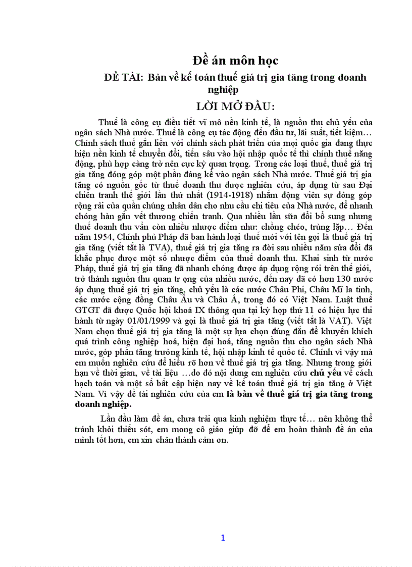 Bàn về kế toán thuế giá trị gia tăng trong doanh nghiệp 1