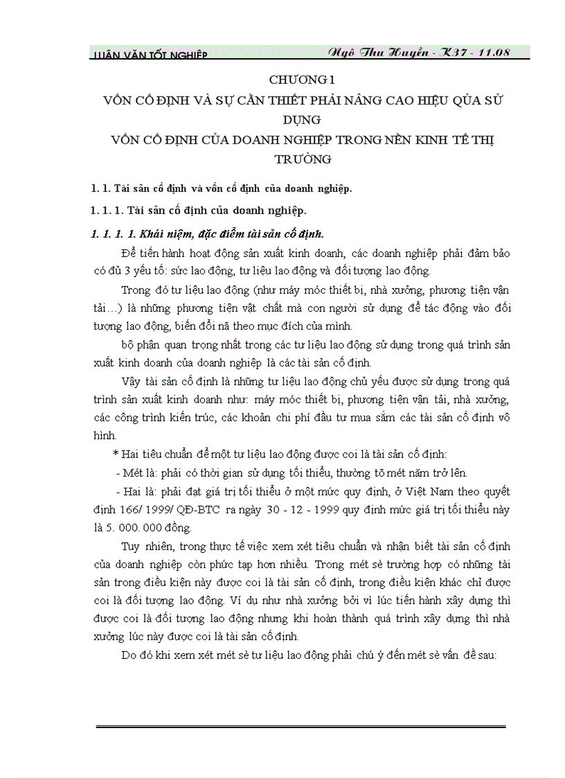 Vốn cố định và các biện pháp nâng cao hiệu quả sử dụng vốn cố định ở công ty Cổ phần dụng cụ cơ khí xuất khẩu 1
