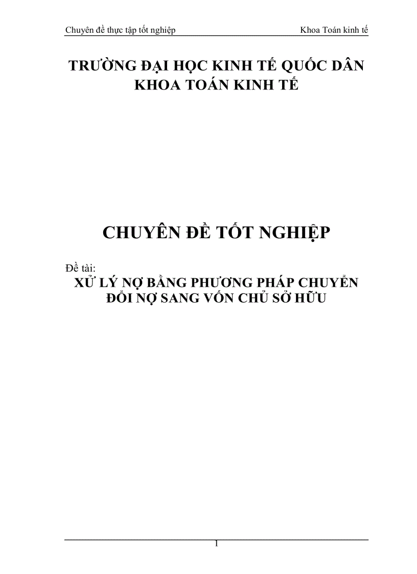 Xử lý nợ bằng phương pháp chuyển đổi nợ sang vốn chủ sở hữu