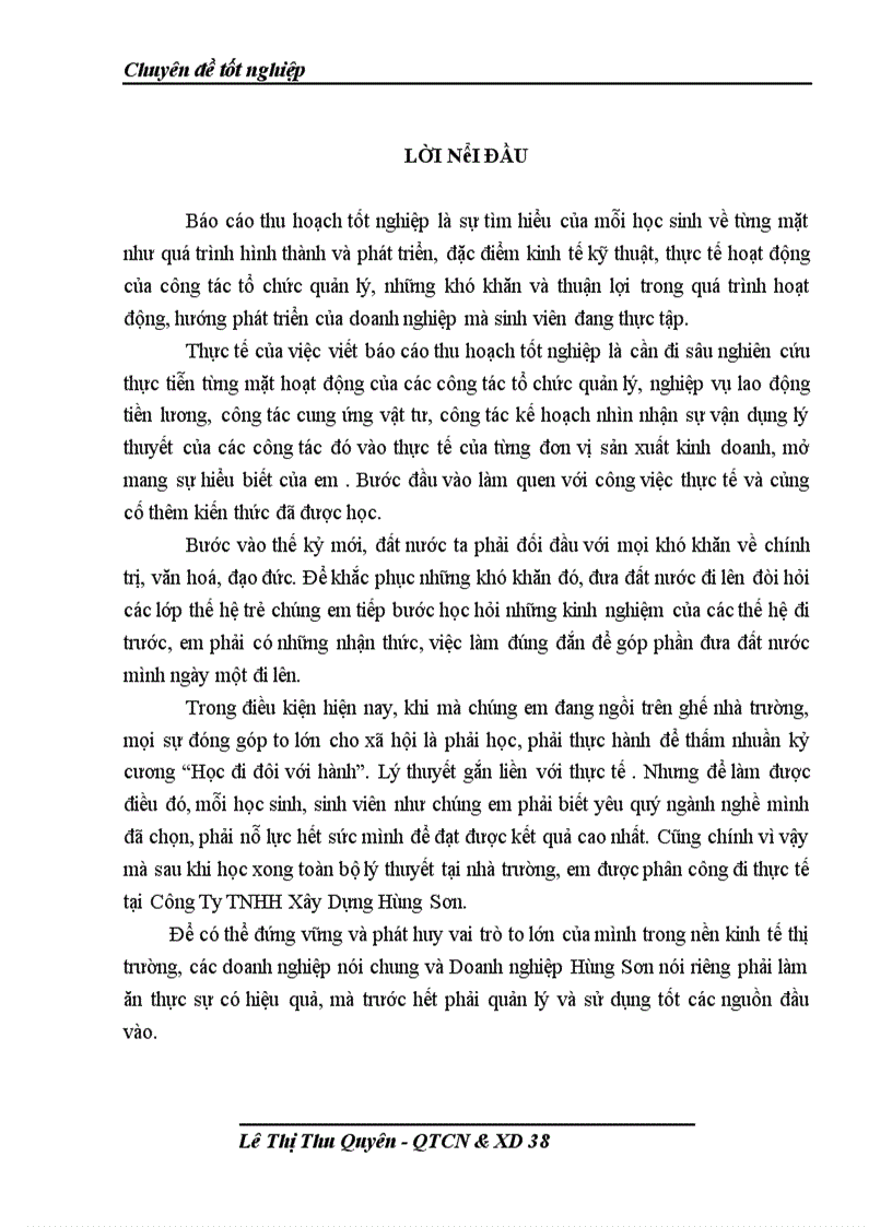 Hoàn thiện công tác tiền lương ở công ty TNHH Xây dựng Hùng Sơn