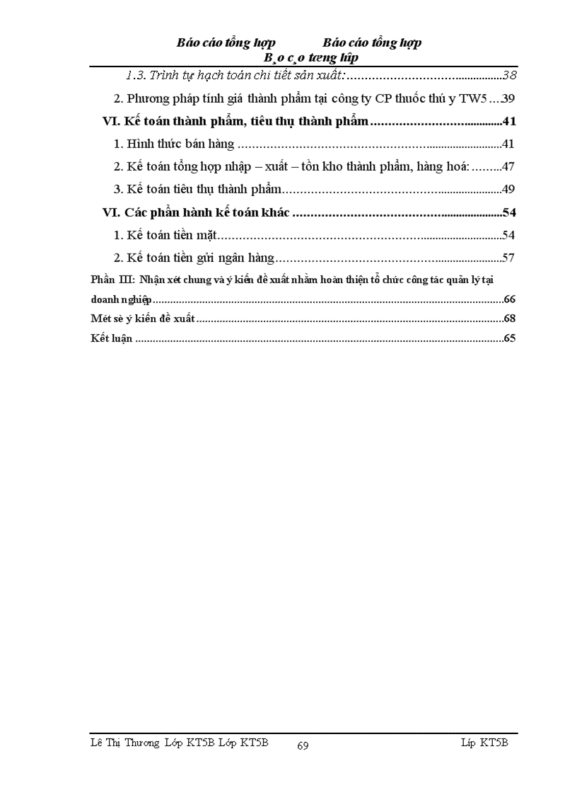 Tổ chức kế toán của công ty dược thú y