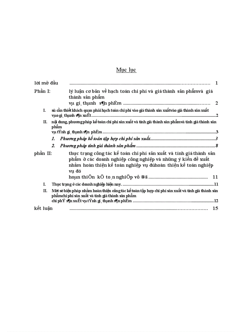 Hoàn thiện kế toán tập hợp chi phí và tính giá thành sản phẩm trong các doanh nghiệp công nghiệp