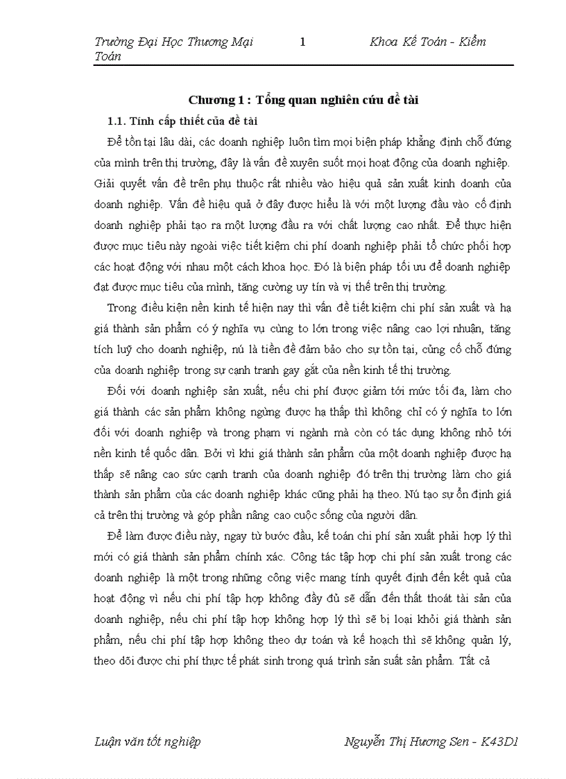 Kế toán chi phí sản xuất sản phẩm