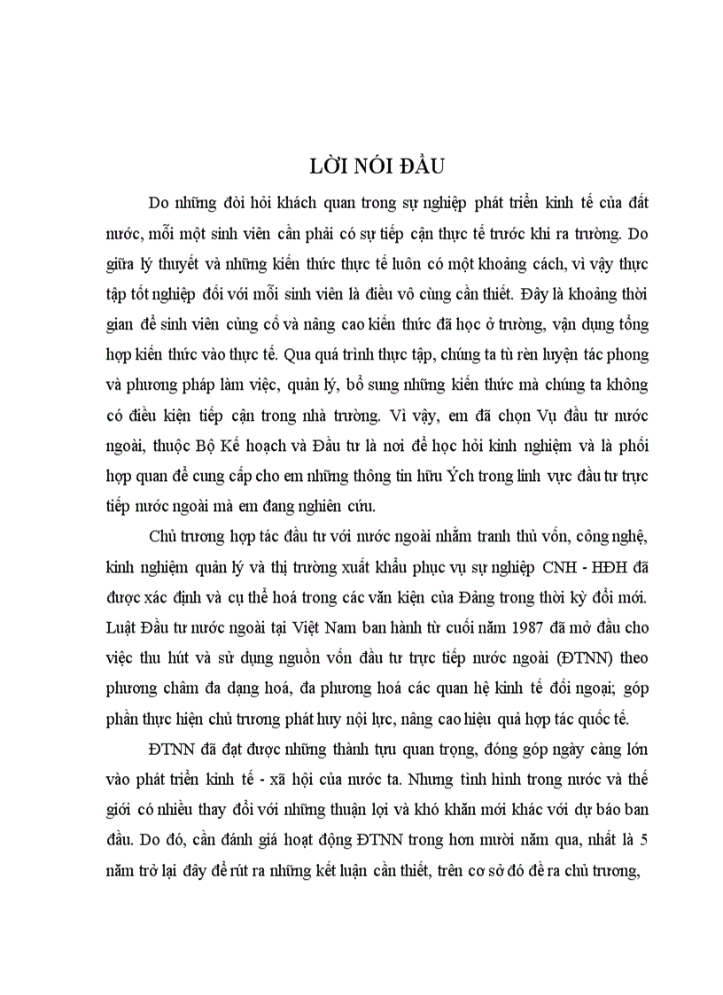 Thực trạng ĐTTTNN tại Việt Nam trong thời gian qua và giai đoạn 1996 2002