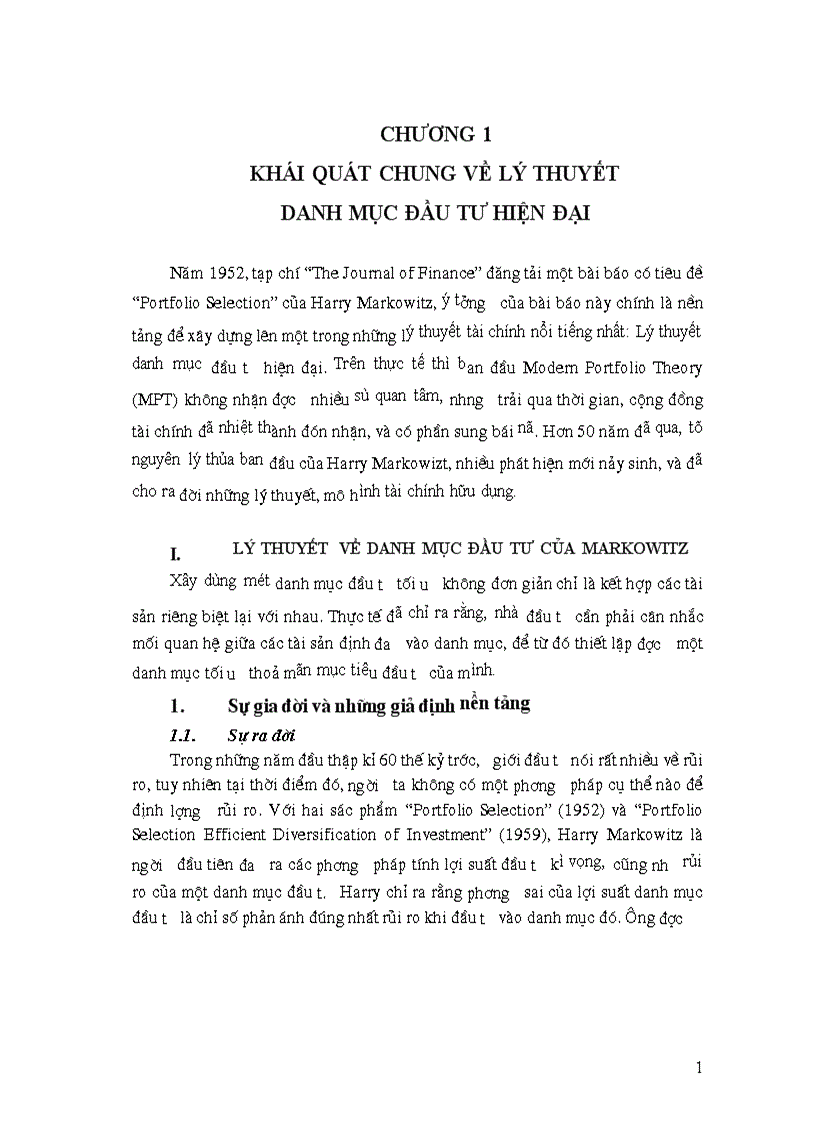 Quản lý danh mục đầu tư tại thị trường chứng khoán Việt Nam 1