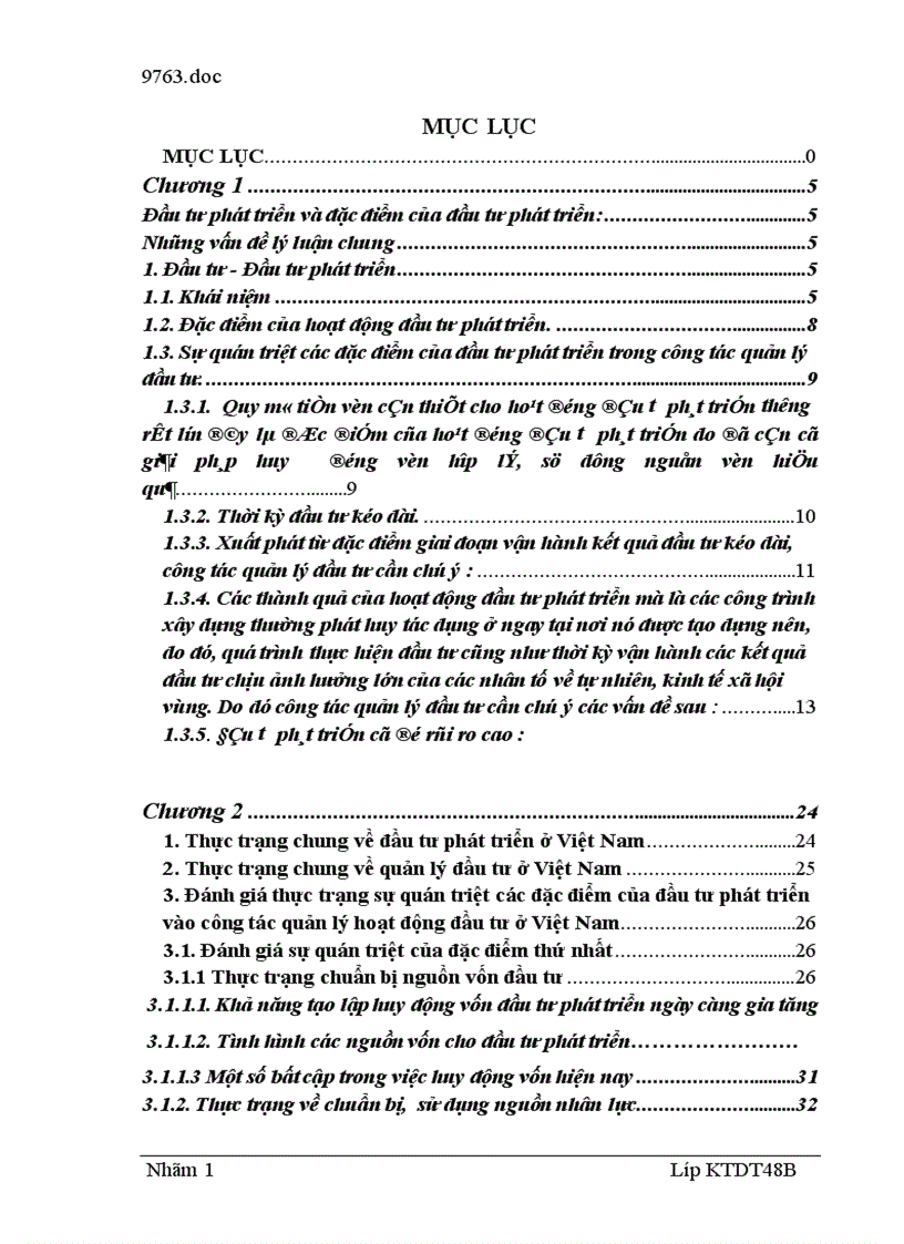 Giải pháp tăng cường quán triệt những đặc điểm của đầu tư phát triển trong công tác quản lý đầu tư và nâng cao hiệu quả đầu tư