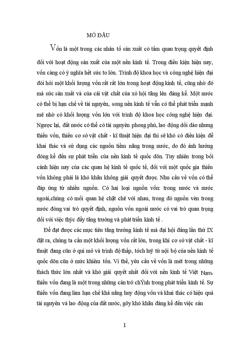 Vai trũ và mối quan hệ giữa hai nguồn vốn trong nước và nước ngoài với việc thúc đẩy tăng trưởng và phát triển kinh tế Lấy thực tế nền kinh tế Việt Nam để chứng minh