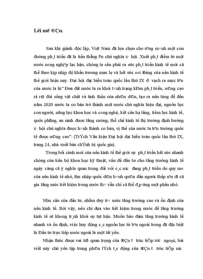 Đầu tư trực tiếp nước ngoài với tăng trưởng kinh tế