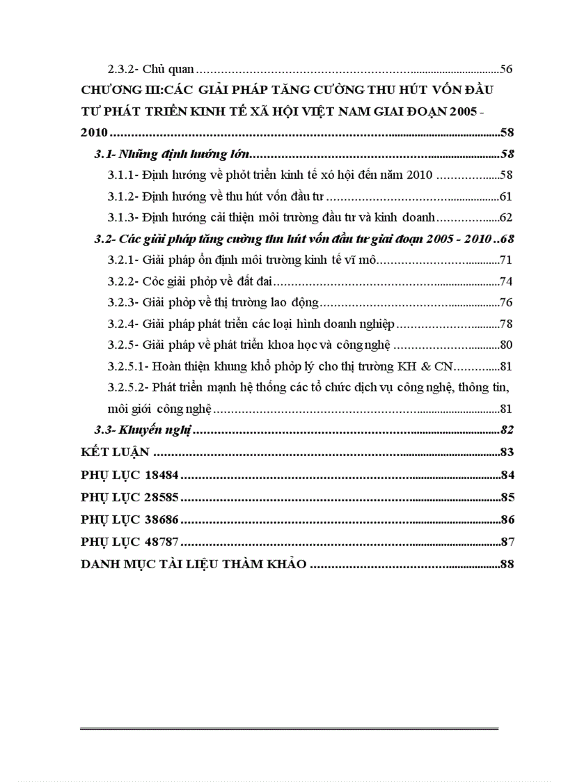 Các giải pháp tăng cường thu hút vốn đầu tư phát triển kinh tế xã hội việt nam giai đoạn 2005-2010