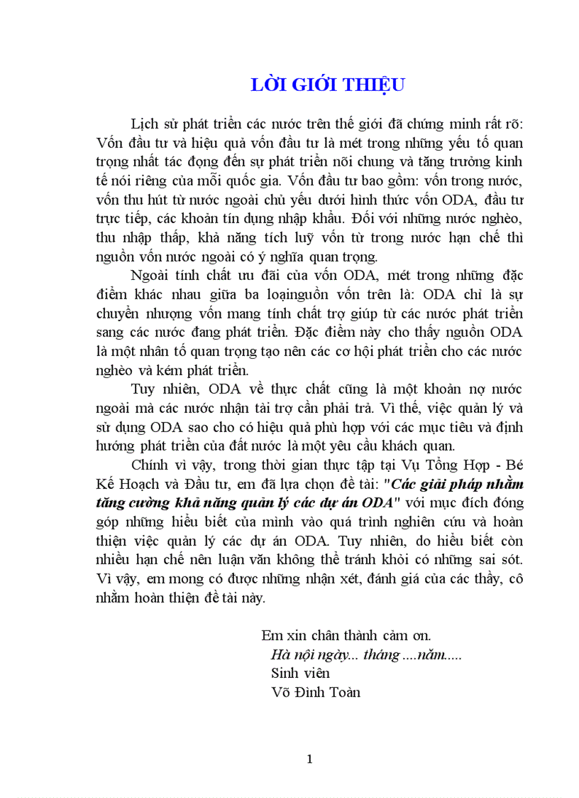 Các giải pháp nhằm tăng cường khả năng quản lý các dự án ODA