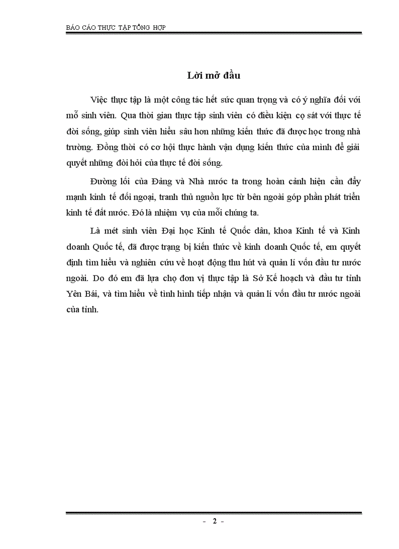 Tình hình thu hút vốn đầu tư nước ngoài của tỉnh Yên Bái thời gian qua