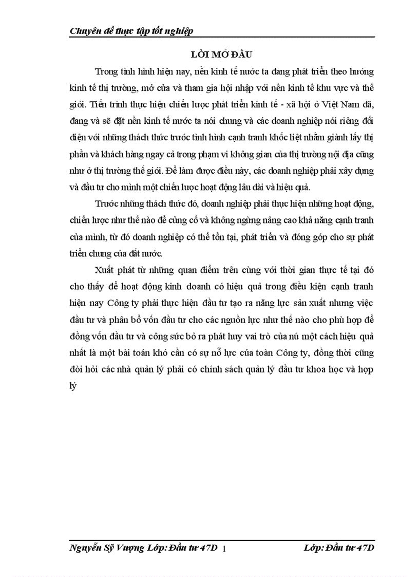 Giải pháp nhằm nâng cao hiệu quả hoạt động đầu tư phát triển tại công ty tnhh sản xuất thương mại vạn hoa 1