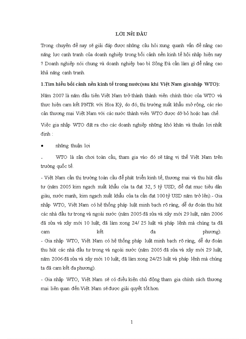 Công tác đầu tư nâng cao khả năng cạnh tranh của Công Ty Cổ Phần Thương Mại Công Nghiệp Sông Đà