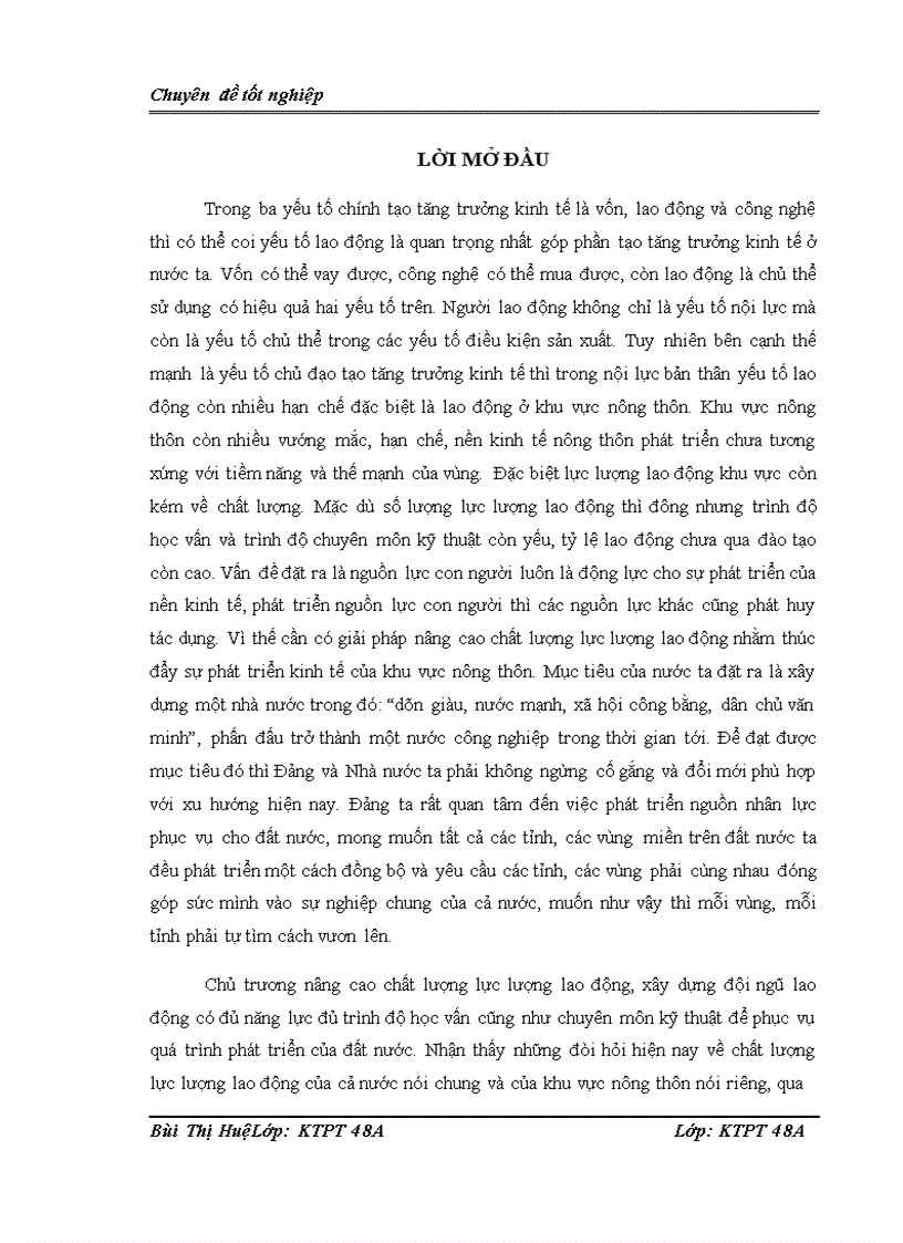 Chất lượng lực lượng lao động nông thôn thực trạng và giải pháp