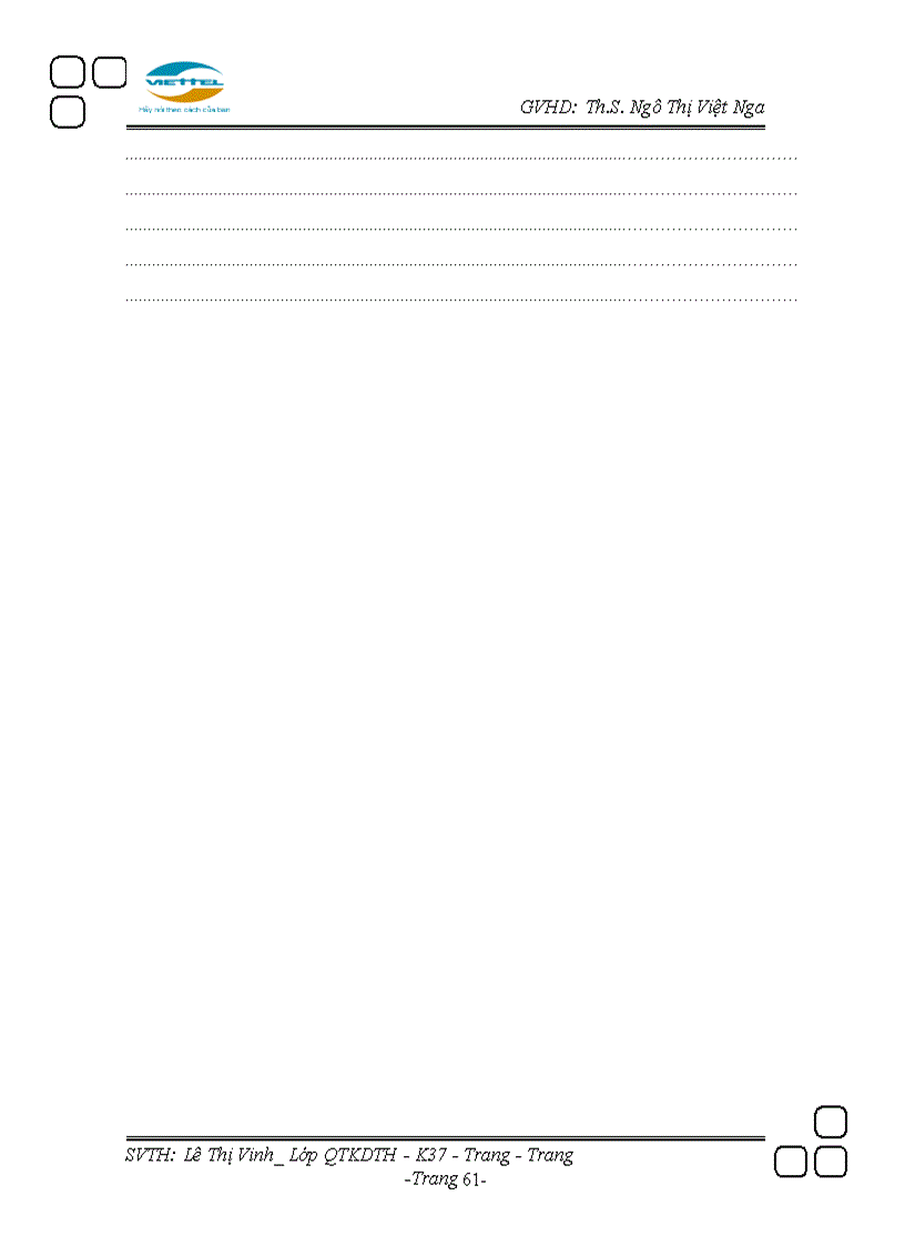 Một số giải pháp phát triển dịch vụ GTGT cho mạng di động của Viettel