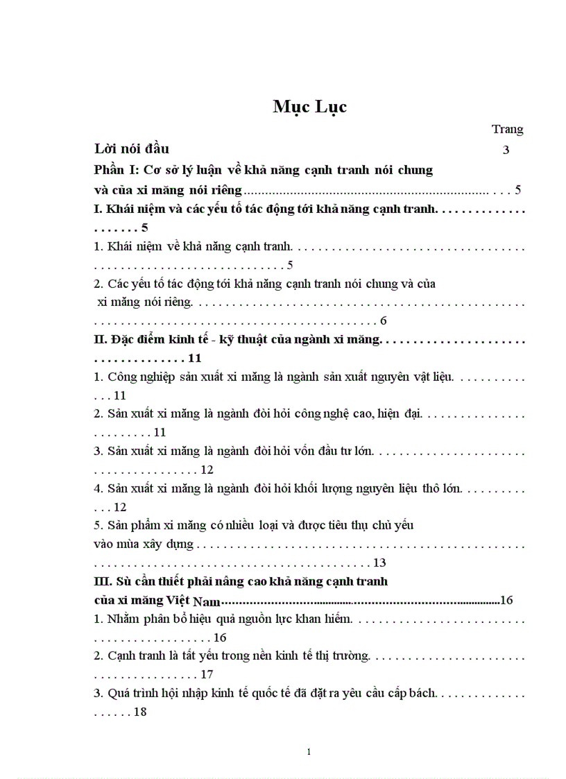 Những giải pháp cơ bản nhằm nâng cao khả năng cạnh tranh của xi măng Việt Nam trong giai đoạn 2001 2010 1