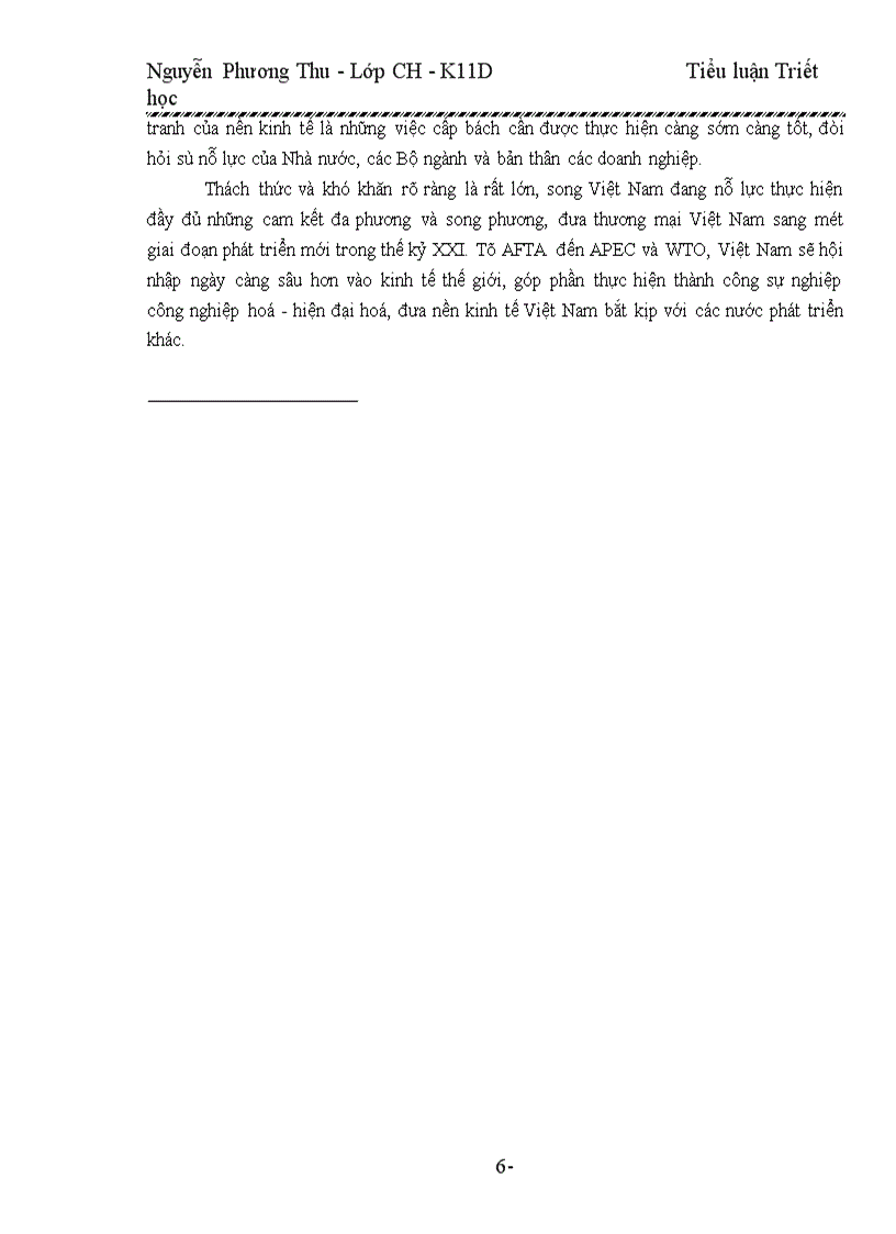 Nguyên tắc toàn diện với vấn đề hội nhập thương mại của Việt Nam