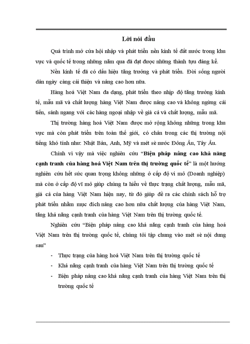 Biện pháp nâng cao khả năng cạnh tranh của hàng hoá Việt Nam trên thị trường quốc tế 1