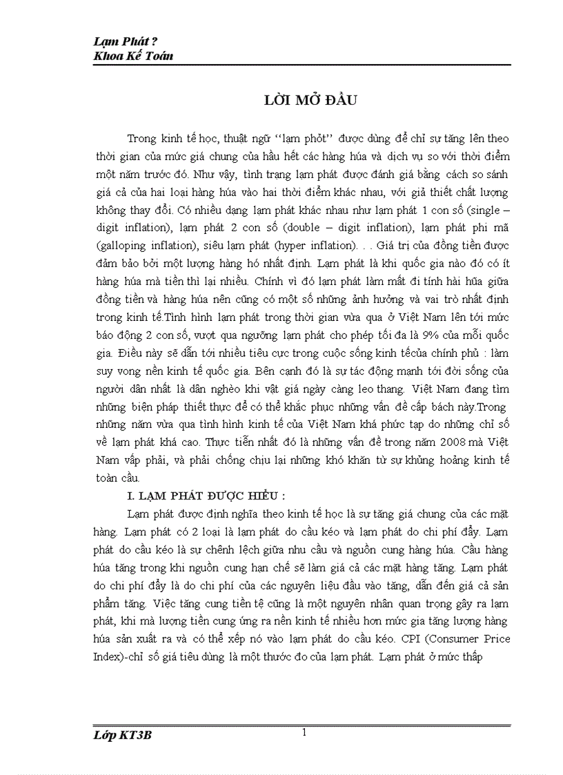 Tình hình lạm phát ở việt nam và mục tiêu biện pháp giải quyết năm 2008