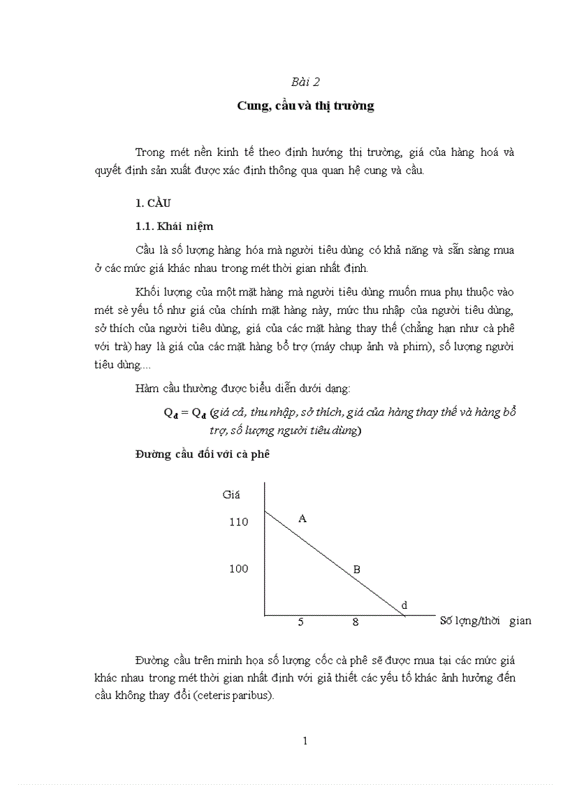 Cung cầu và thị trường